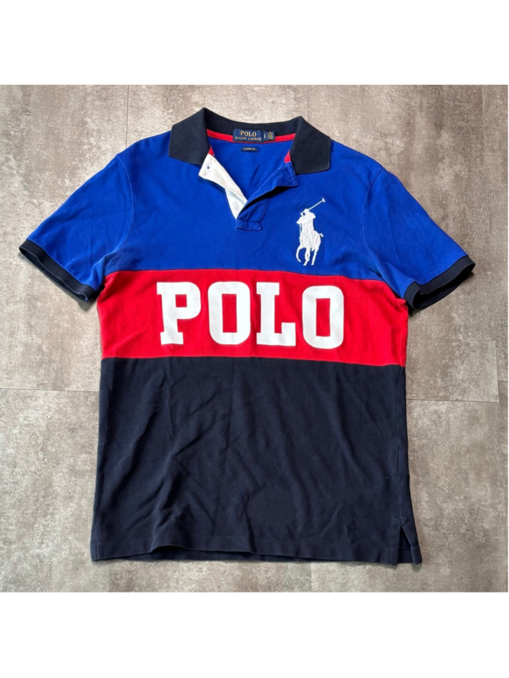 Polo Ralph Lauren Big Pony Polo Shirt Mens Small Blue Red